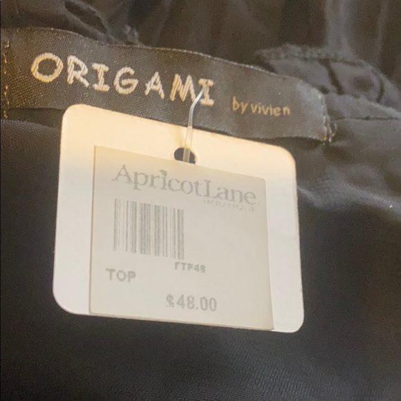 Black lace tiered peasant boho ruffle top medium - Picture 3 of 8